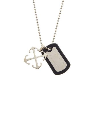 Off-white Zip Tie + Arrow Necklace