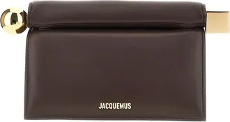 Jacquemus Nappa leather Rond Carr&eacute; clutch Woman One Size