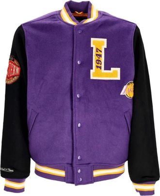 Mitchell & Ness NBA Team Legacy Varsity Jacket - Heren - Bomber jackets - Paars - S - Wol - Jassen