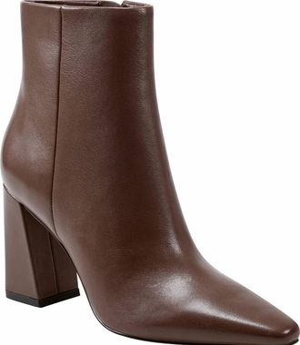 Marc Fisher Womens Yanara Bootie In Brown Leather
