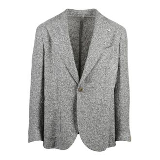 L.B.M. 1911 Blazers, male, Gray, Size: 2XL Giacca Stondata