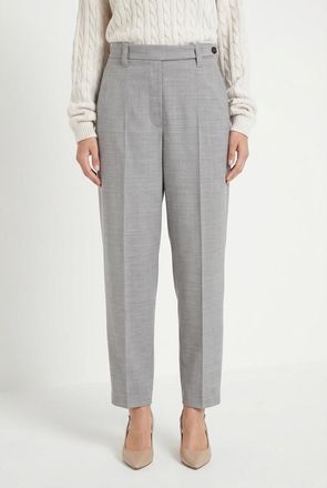 Brunello Cucinelli Light Grey Wool Trousers, Brand Size 44 (US Size 10)
