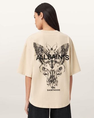AllSaints Cotton Halis Oversized Amelie T-Shirt, Size: XS