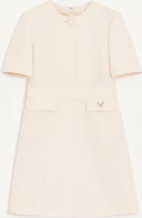 Valentino CREPE COUTURE SHORT DRESS Woman VANILLA 36