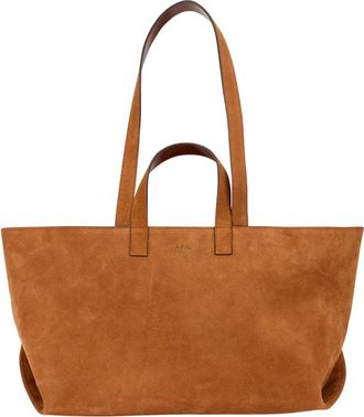 A.P.C. Le Drummer Tote - Dames - Shoppers - Bruin - ONE Size - Leer - Tassen