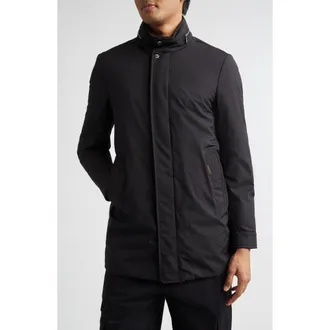 Moorer Bracci Waterproof Down Overcoat in Nero at Nordstrom, Size 50