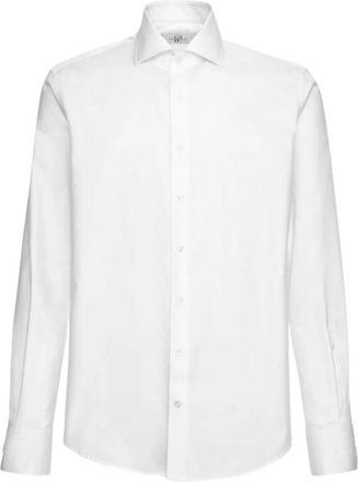 Carolina Herrera Royal Oxford Italiaanse Kraag Overhemd - Heren - Zakelijke Overhemden - Wit - M - Katoen - Overhemden
