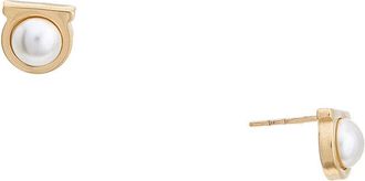 Ferragamo Gancini Glass Pearl Earrings