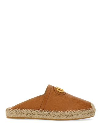 Valentino Garavani Brown Logo Espadrilles Loafers