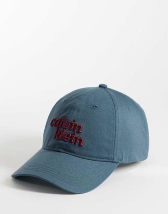 Calvin Klein Jeans - Cappellino antracite con grafica del logo-Grigio