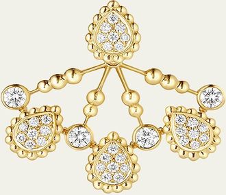 Boucheron Yellow Gold Serpent Boheme Stud Earring with Diamond Extra-Small Motif, Single