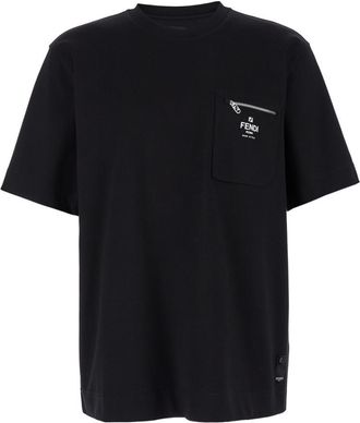 Fendi Black Crewneck T-Shirt