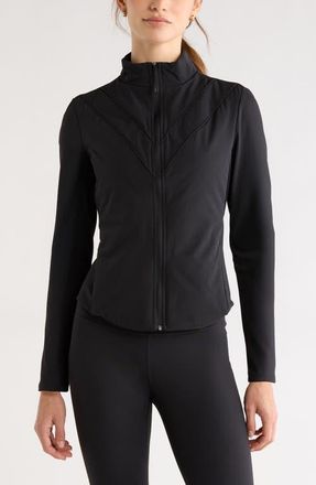 Zella Tiebreaker Performance Hybrid Jacket in Black at Nordstrom, Size X-Large