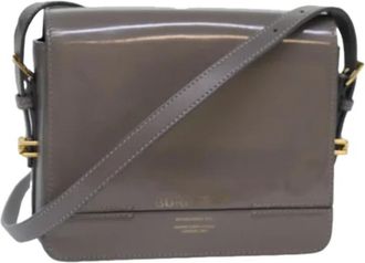 Burberry Tweedehands leren schoudertassen - Dames - Vintage Schoudertas - Grijs - ONE Size - Leer - Vintage