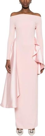 Solace London Kiana Maxi Jurk - Dames - Avondkleed - Roze - 2XS - Leer - Kleedjes