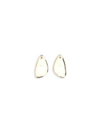 Self Portrait Womens Golden Hammered Crystal Earrings Gold Brass