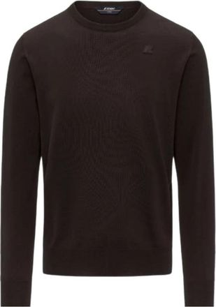 K-Way Round-neck Truien - Heren - Ronde hals truien - Bruin - L - Truien & Vesten