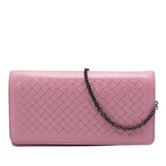 Bottega Veneta Pre-owned Crossbody - Dames - Pre-owned - Roze - Maat: ONE Size Leer