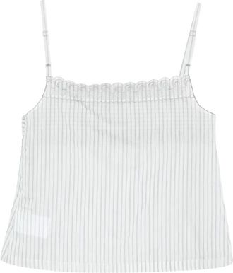 Low Classic Striped Lace Top