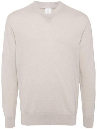 Eleventy Maglione in cashmere con scollo a V - Grigio