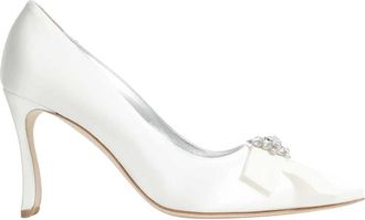 Manolo Blahnik Schoenen, Dames, Wit, 41 EU, Satijn, Apius gala hydra 090