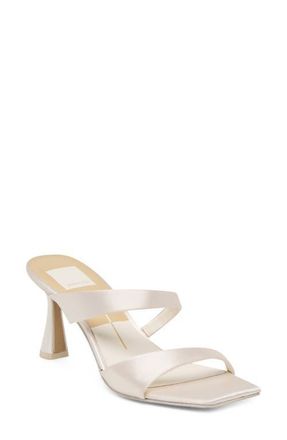Dolce Vita Icelyn Slide Sandal in Ivory Satin at Nordstrom, Size 6.5