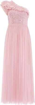 Needle & Thread Abito da sera Raindrop con paillettes - Rosa