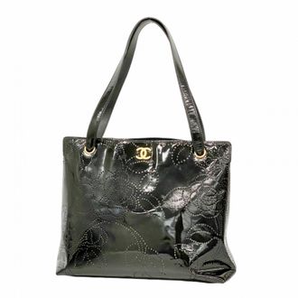 Chanel Black Patent Leather Tote Bag (Pre-Owned)