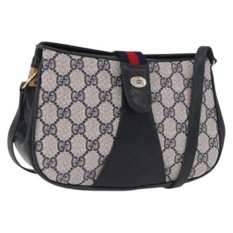 Gucci Pre-owned Cross Body Bags, female, Blue, Size: ONE SIZE Pre-owned Vintage Shoulder Bag