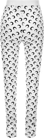 Marine Serre Moon-Printed Jersey Leggings - White