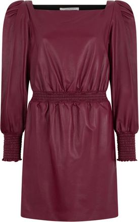 Philosophy di Lorenzo Serafini Midi Jurk - Dames - Korte kleedjes - Rood - S - Polyester - Kleedjes