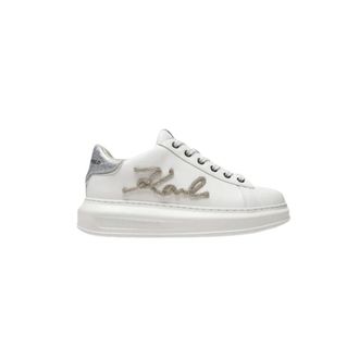 Karl Lagerfeld Schoenen, Dames, Wit, 36 EU, Leer, Kapri Sneakers