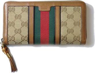 Gucci Brown Gg Canvas Long Wallet (Bi-Fold) (Pre-Owned)