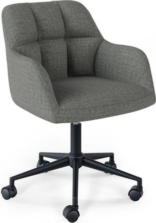 Koketto Home Silla de escritorio acolchada en gris oscuro
