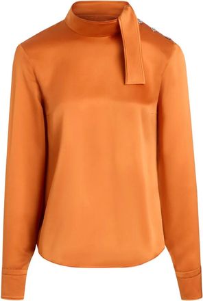 Patou Blusa con dettaglio foulard - Arancione