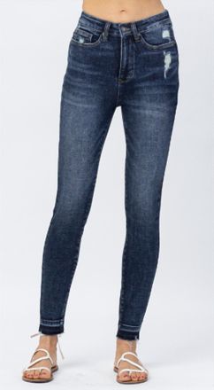 Judy Blue High Waisted Tummy Control Clean Skinny Jeans In Medium Wash