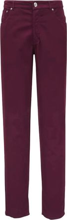 Brunello Cucinelli Amaranth corduroy trousers - men - Cotton - M - Red