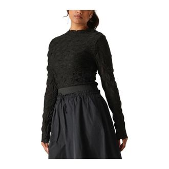 Summum Dames Tops T-shirts Top Spider Mesh - Dames - Tops - Zwart - Maat: L