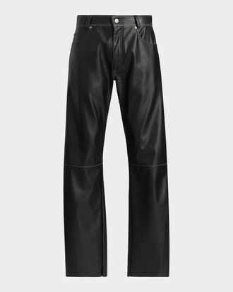 Maison Margiela Men & apos;s Faux-Leather Straight-Leg Pants