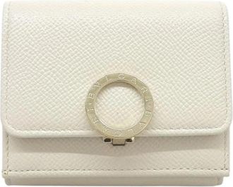 Bulgari Pre-owned Vintage Tri-fold Wallet - Dames - Vintage Accessoires - Beige - ONE Size - Leer - Vintage