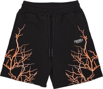Phobia Archive Lightning Shorts - Heren - Korte Broeken - Zwart - S - Katoen - Korte Broeken