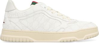 Gucci Womens Re-Web Low-Top Sneakers White Polyurethane Trainers