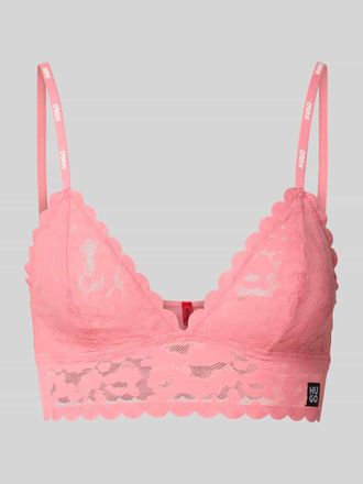 HUGO BOSS BH aus Leoparden Spitze mit Muschelsaum in Pink, Gr&ouml;&szlig;e L