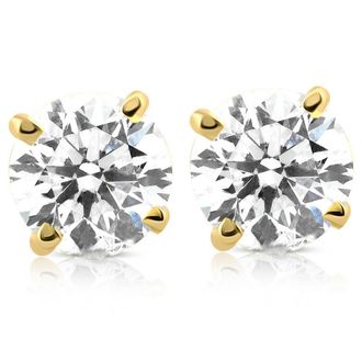 Pompeii3 4 cttw Round Diamond Screw Back Studs 14K Yellow Gold