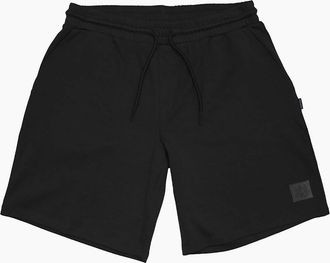 Aquascutum Mens Fleece Jogger Shorts - Black - Size: Regular/42/37/36/32