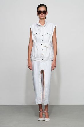 Et Ochs Sylas Denim Vest in White at Nordstrom, Size Medium