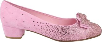 Ferragamo Vara Crystal-Embellished Pumps