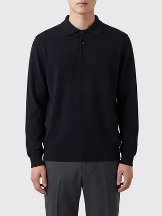The Row Polo a maniche lunghe in cashmere con colletto a costine