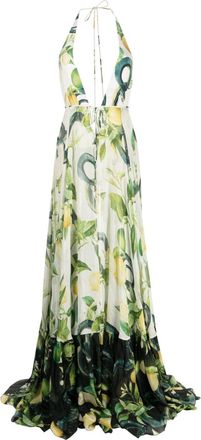 Roberto Cavalli floral-print silk dress - women - Polyamide/Elastane/Silk/Polyamide - 44 - Multicolour