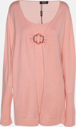 Basler Peach Stretch Knit Full Sleeve Shrug